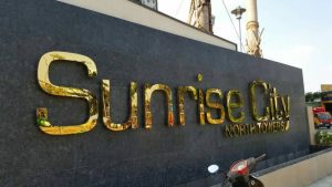 Chữ nổi inox vàng gương