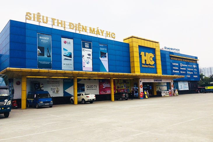 Thi công mặt dựng Alu Siêu thị điện máy